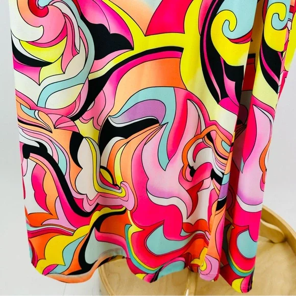 Julian Chang Retro 70’s Inspired Abstract Jumpsuit Size Medium